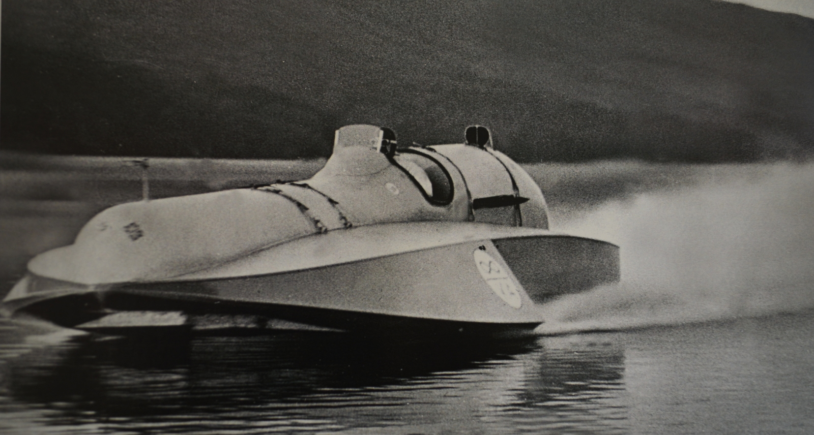 Donald Campbell aboard his father’s Bluebird K4 Coniston Water 