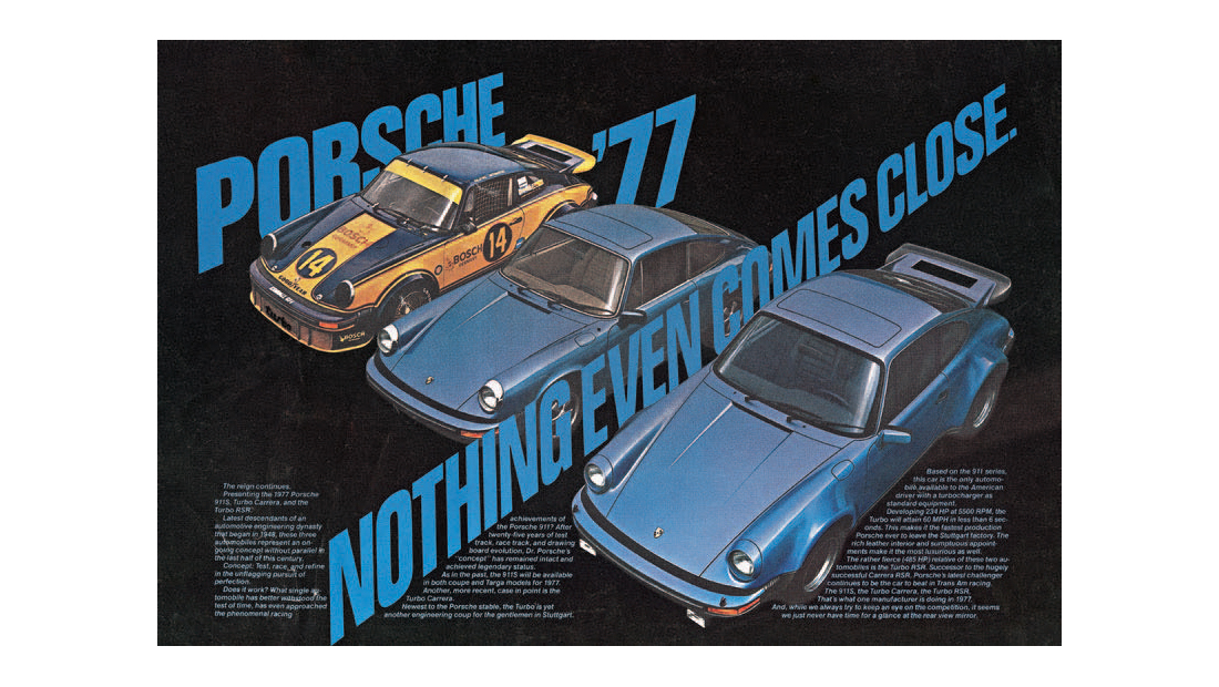 Turbo introduction and Motorsport still rule in marketing