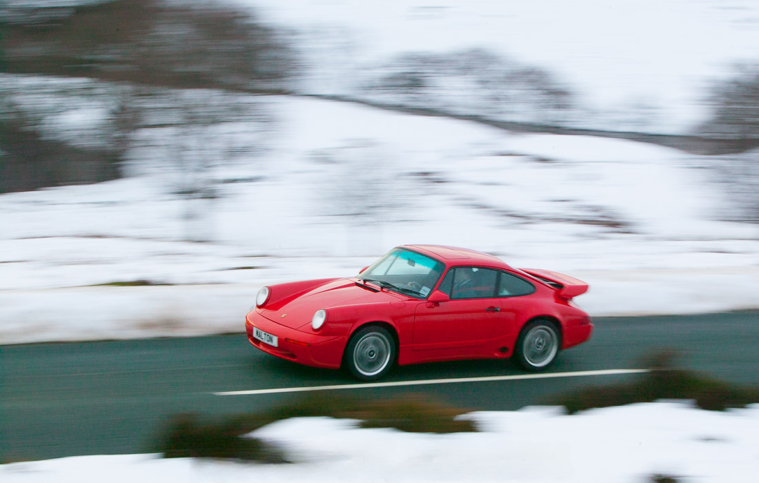 On freezing cold Yorkshire roads, the RS America actually easier to drive