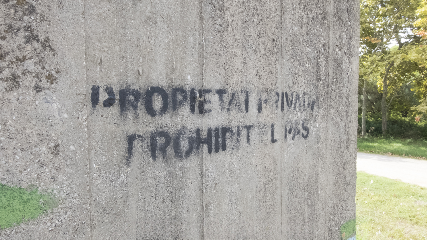 Private property, it says I think....