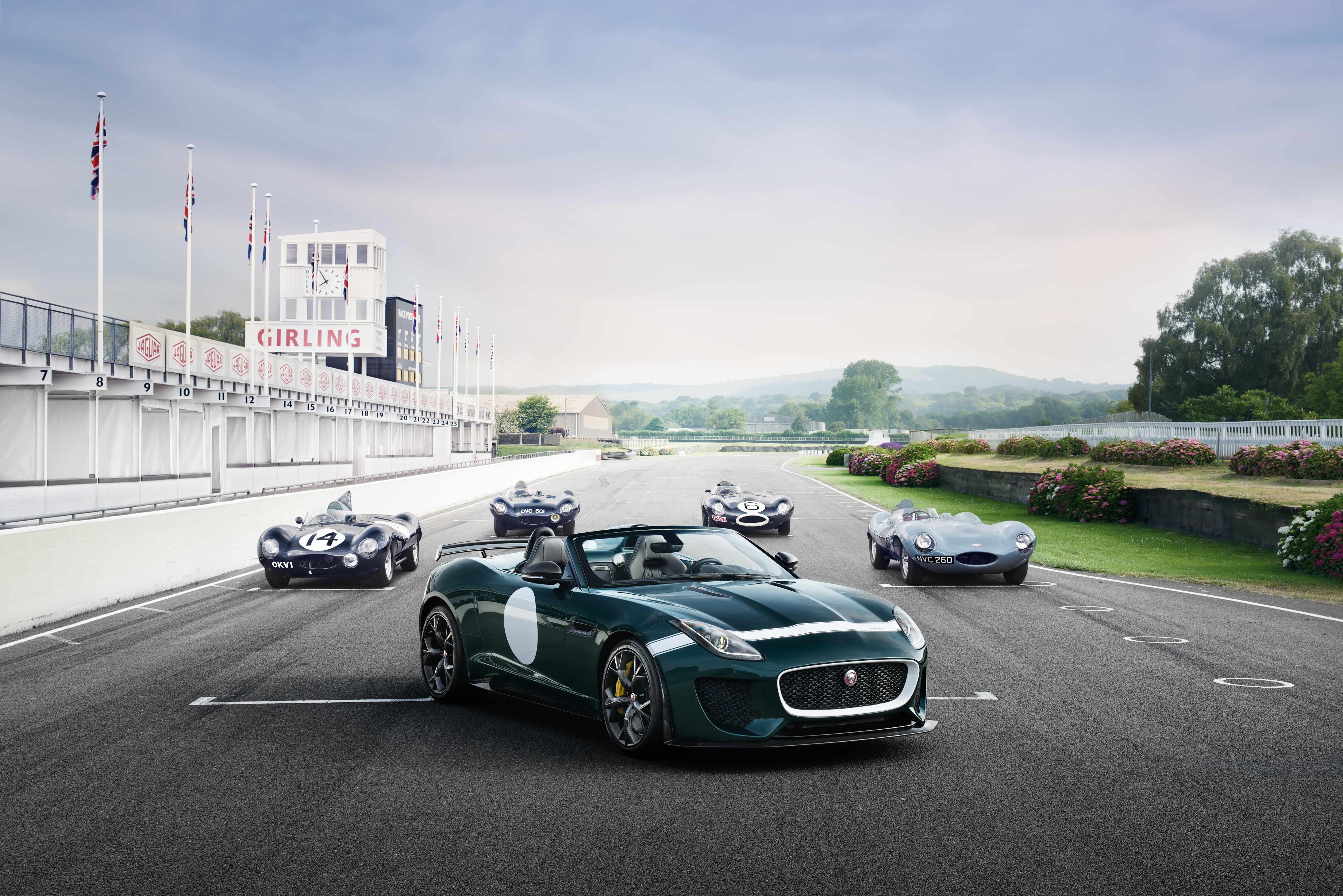 Jaguar Project 7 celebrates the classic D Type Jaguar racing car style