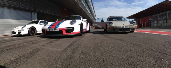 Porsches from 210bhp to 700bhp on track at Spa Francorchamps....